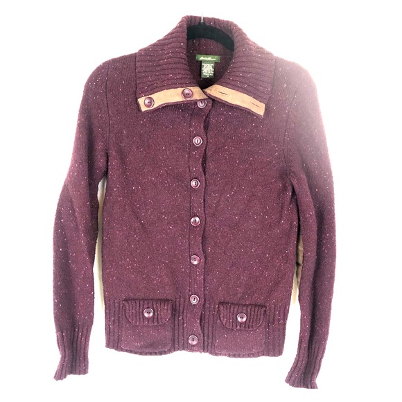 Eddie Bauer Sweaters - Eddie Bauer Lambswool Cashmere Blend Cardigan M